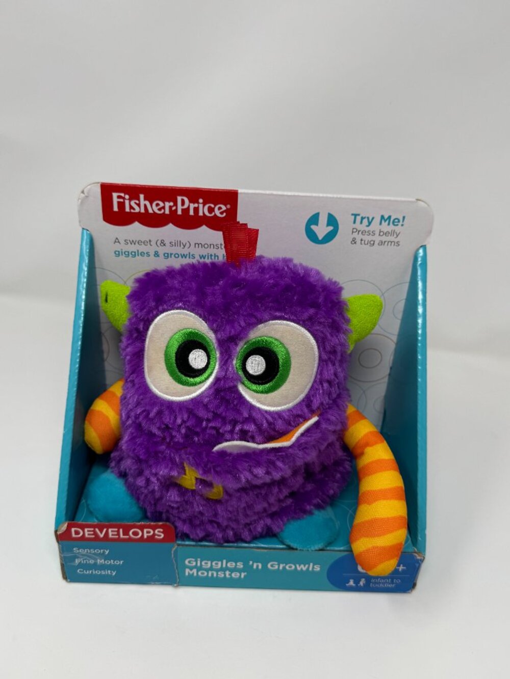 Fisher-Price Giggles ’n Growls Purple Monster Interactive Plush Toy 2016